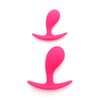 Rimba silicone pink 2 piece anal butt plug set - peaches and screams