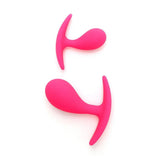 Rimba silicone pink 2 piece anal butt plug set - peaches and screams