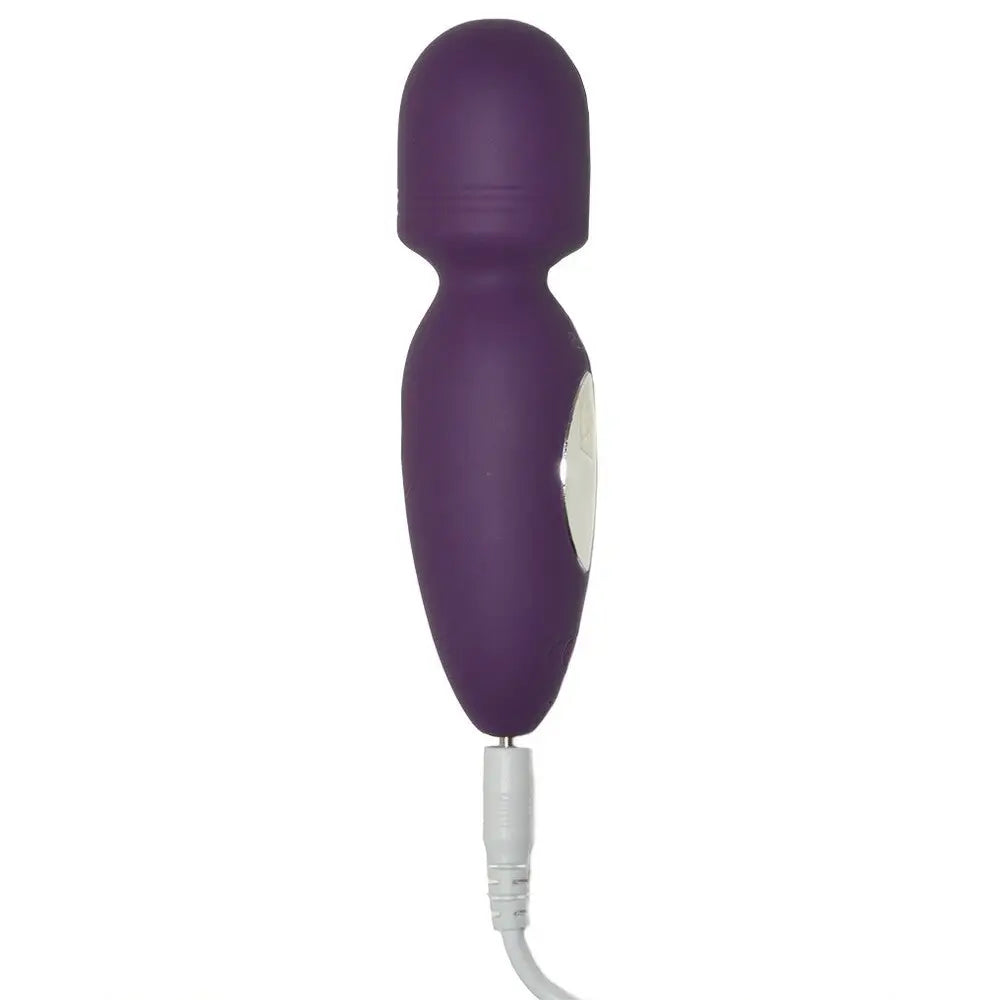 Rimba silicone purple rechargeable mini wand vibrator - peaches and screams