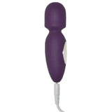 Rimba silicone purple rechargeable mini wand vibrator - peaches and screams