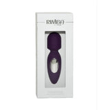 Rimba silicone purple rechargeable mini wand vibrator - peaches and screams