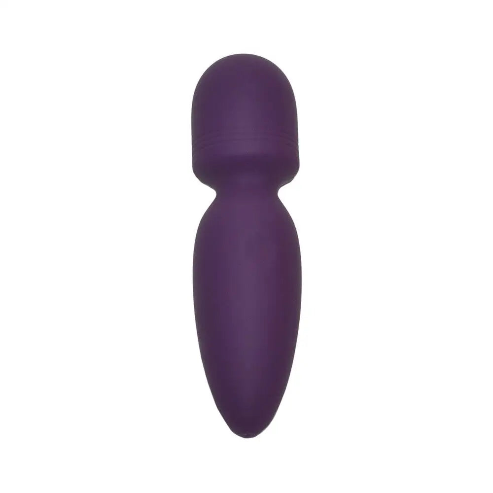 Rimba silicone purple rechargeable mini wand vibrator - peaches and screams