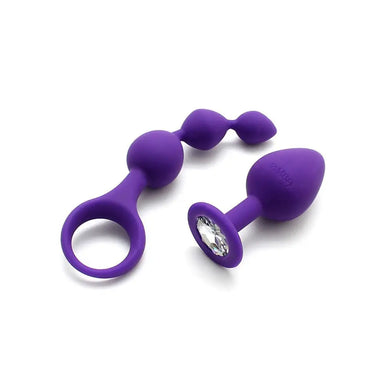 Rimba Silicone Purple Small Anal Pleasure Kit - Peaches and Screams