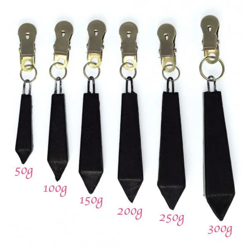 Rimba Stainless Steel Long Nipple Clamps with 200g Weights - Peaches and Screams