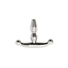 Rimba stainless steel silver ribbed small urethral plug - peaches and screams