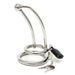 Rimba Stainless Steel Silver Urethral Stretcher Chastity Cage With Cock Ring - Peaches and Screams