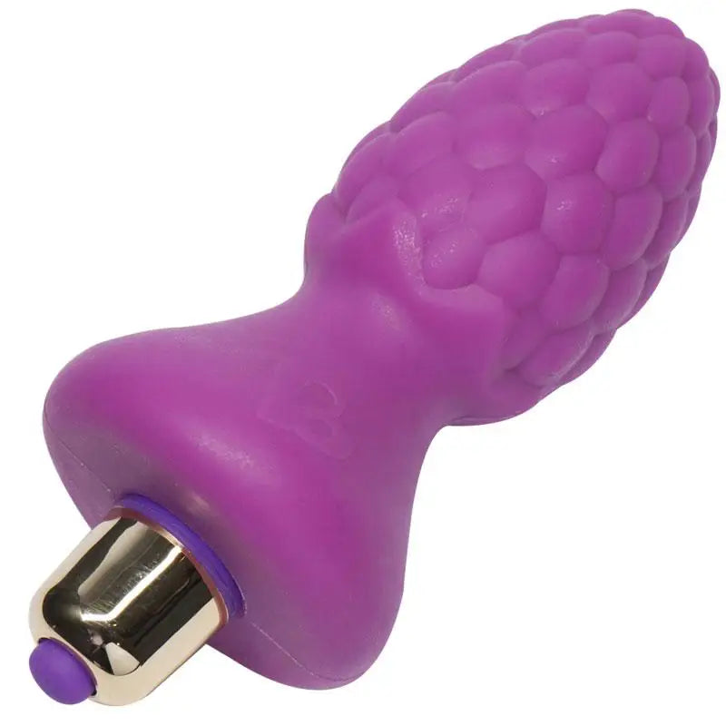 Rock Off Discreet Purple Silicone 7 - speed Vibrating Butt Plug - Peaches and Screams