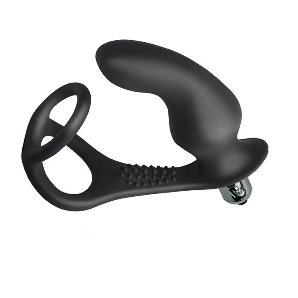 Rocks off Black Rechargeable Prostate Massager with 10 Functions - Peaches and Screams
