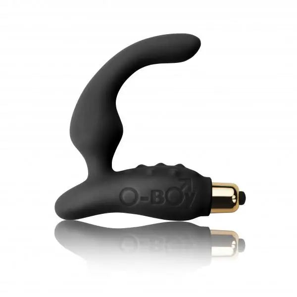 Rocks off Oboy 7 Black Silicone Prostate Massager with Removable Bullet - Peaches and Screams