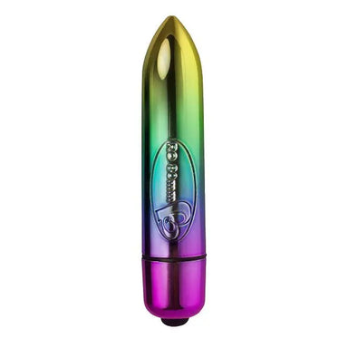 Rocks Off Ro 80mm Vibrating Rainbow Bullet With 7 - function - Peaches and Screams