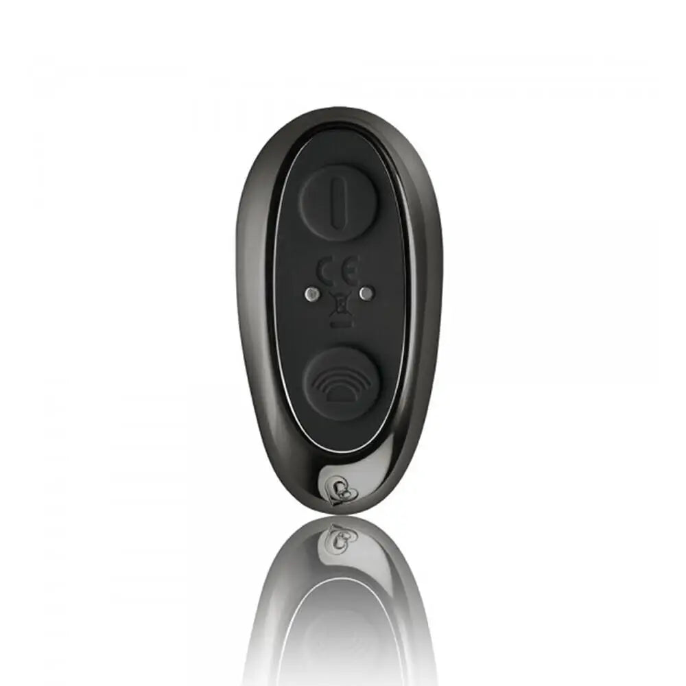 Rocks off silicone black prostate massager with remote control - peaches and screams