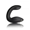 Rocks off silicone black prostate massager with remote control - peaches and screams