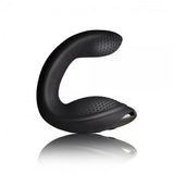 Rocks off silicone black prostate massager with remote control - peaches and screams