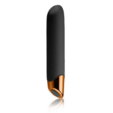 Rocks Off Silicone Black Rechargeable Bullet Vibrator - Peaches and Screams