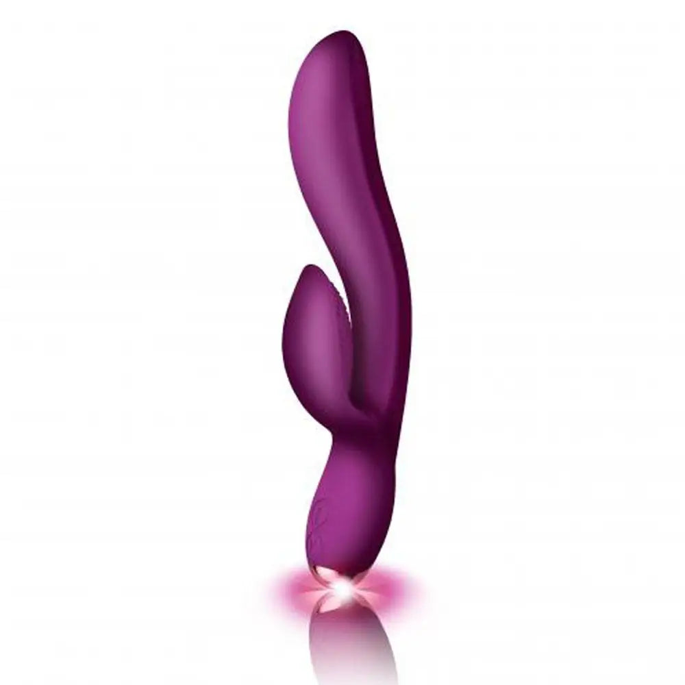 Rocks Off Silicone Purple 10-functions Rechargeable Rabbit Vibrator - Peaches and Screams