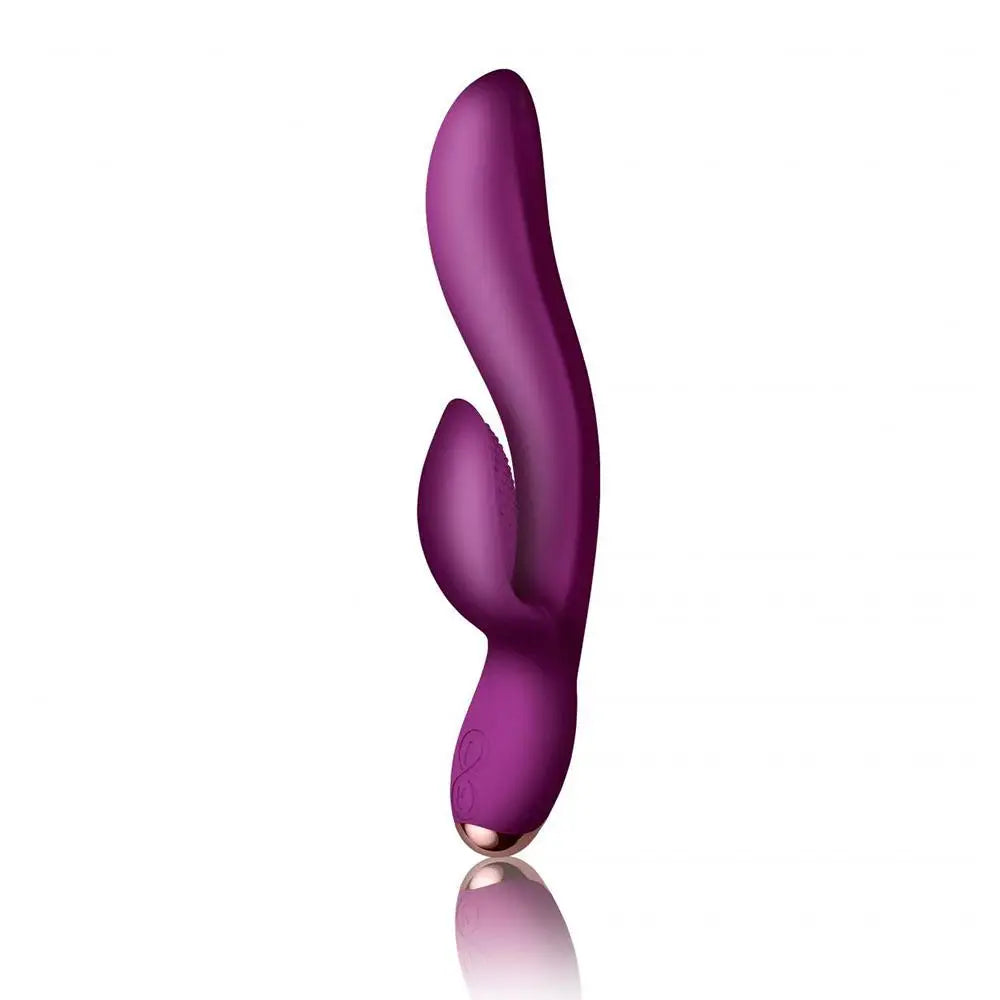 Rocks Off Silicone Purple 10-functions Rechargeable Rabbit Vibrator - Peaches and Screams