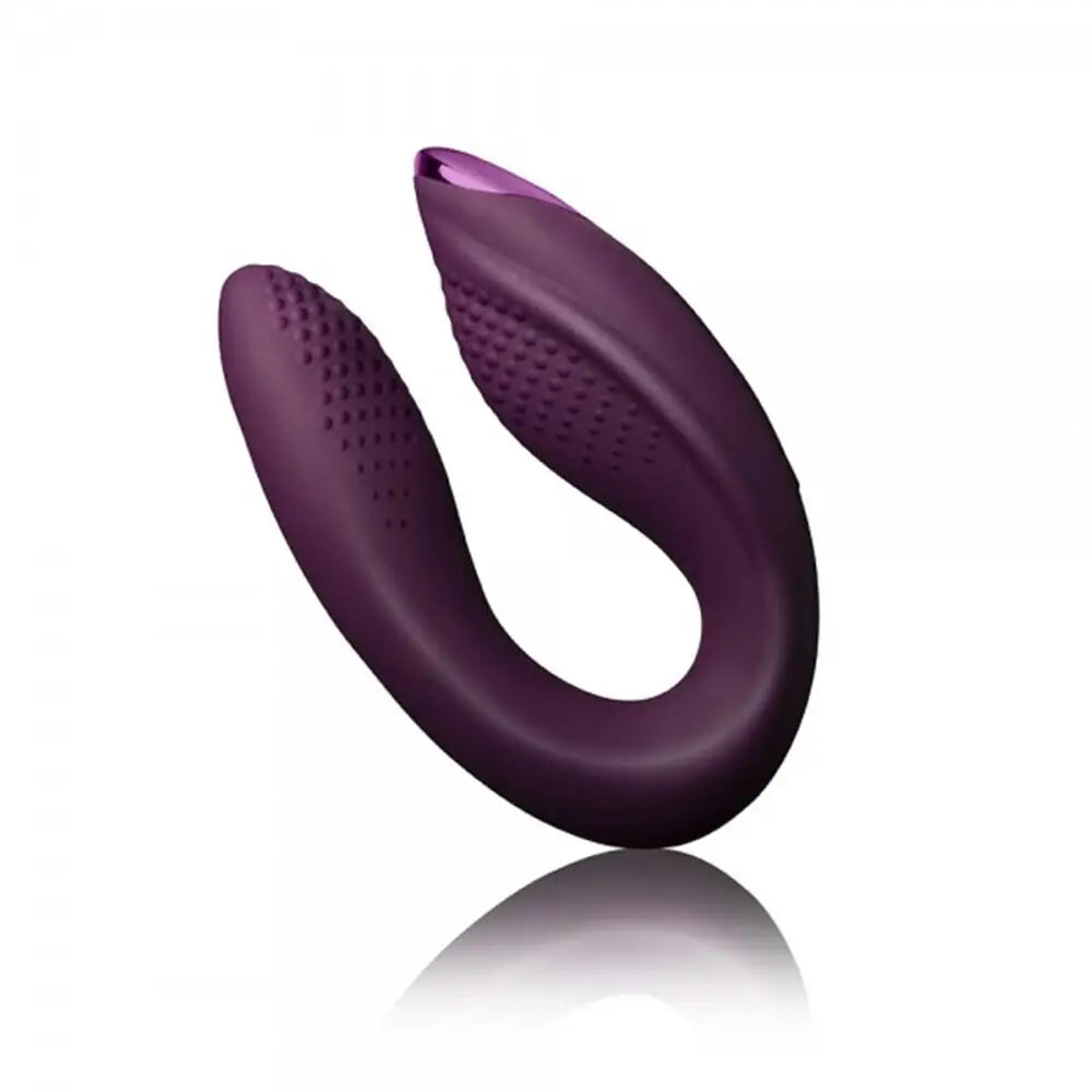 Rocks off silicone purple rechargeable clit and g spot vibrator - peaches and screams