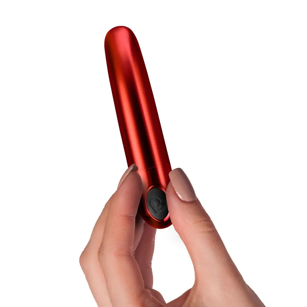 Rocks off silicone red multi function mini bullet vibrator - peaches and screams