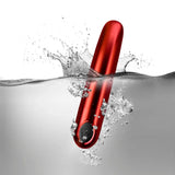 Rocks off silicone red multi function mini bullet vibrator - peaches and screams