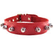 Rouge Garments Adjustable Red Nut Collar With Studs - Peaches and Screams