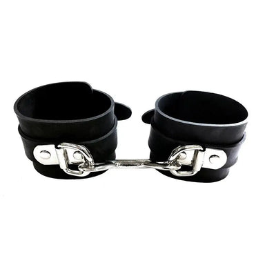 Rouge Garments Black Rubber Wrist Cuffs With Adjustable Buckles - Peaches and Screams