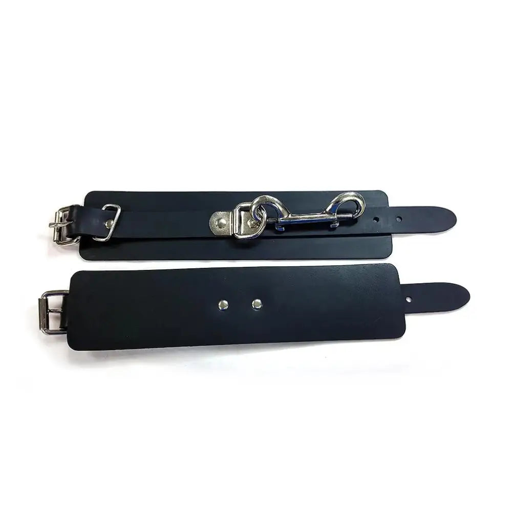 Rouge Garments Black Rubber Wrist Cuffs with Adjustable Buckles - Peaches and Screams