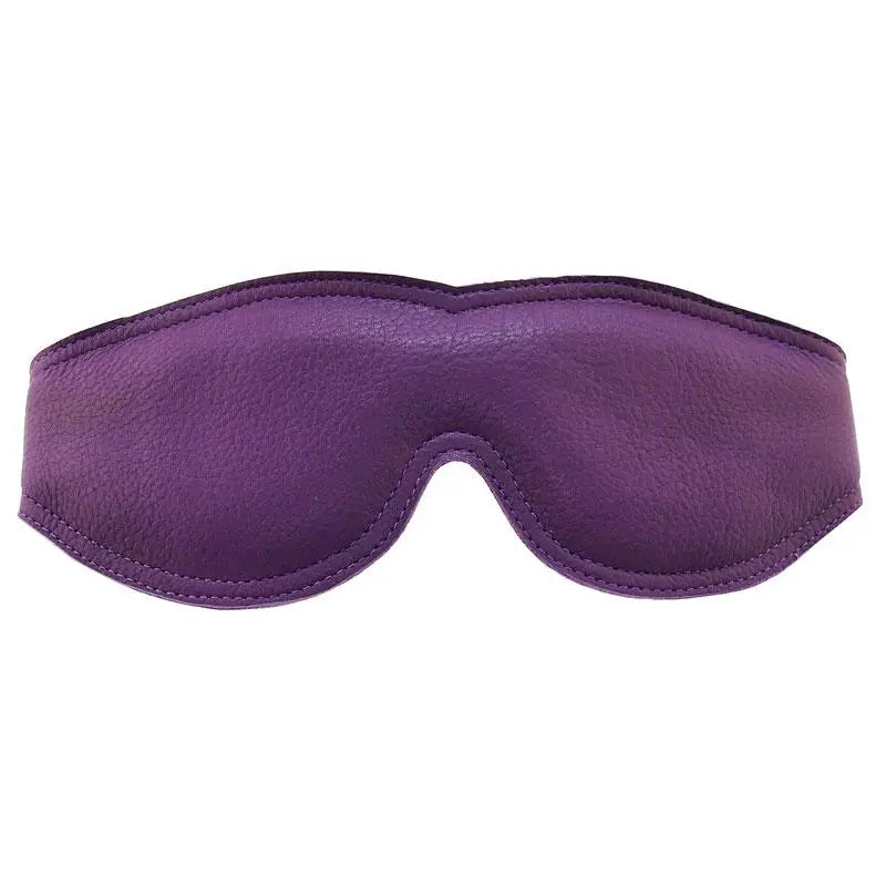 Rouge Garments Leather-padded Purple Bondage Blindfold With Buckle Fastener - Peaches and Screams