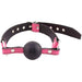 Rouge Garments Leather Pink Ball Gag With Adjustable Buckles - Peaches and Screams