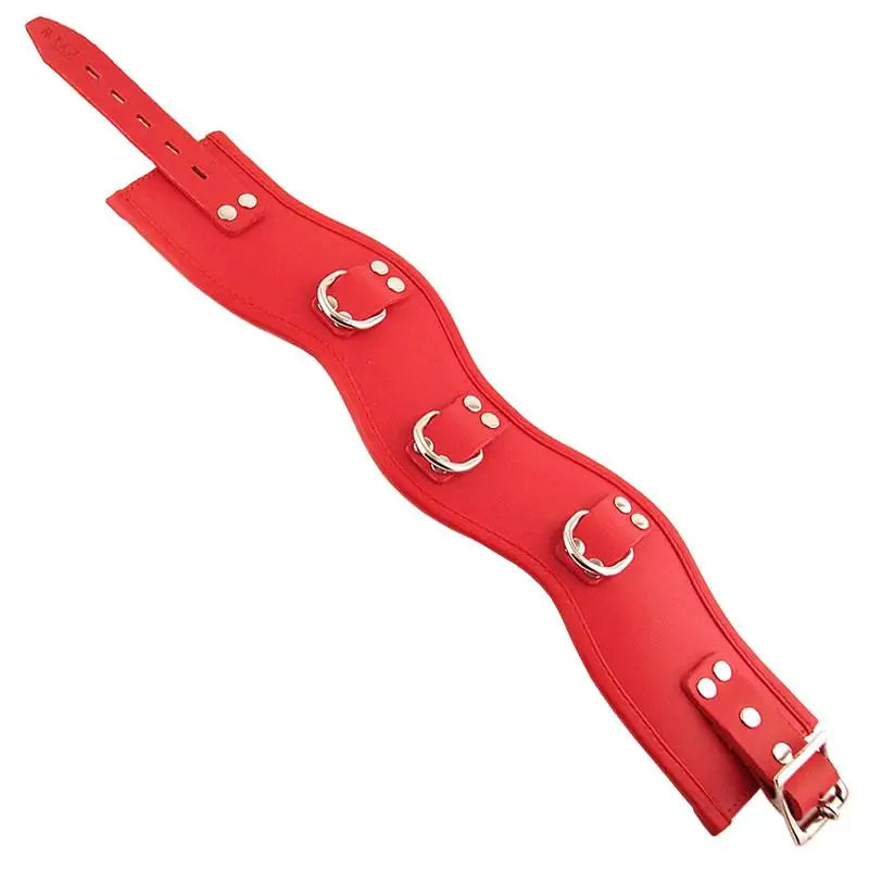 Rouge Garments Red Padded Posture Collar With Adjustable Buckles - Peaches and Screams