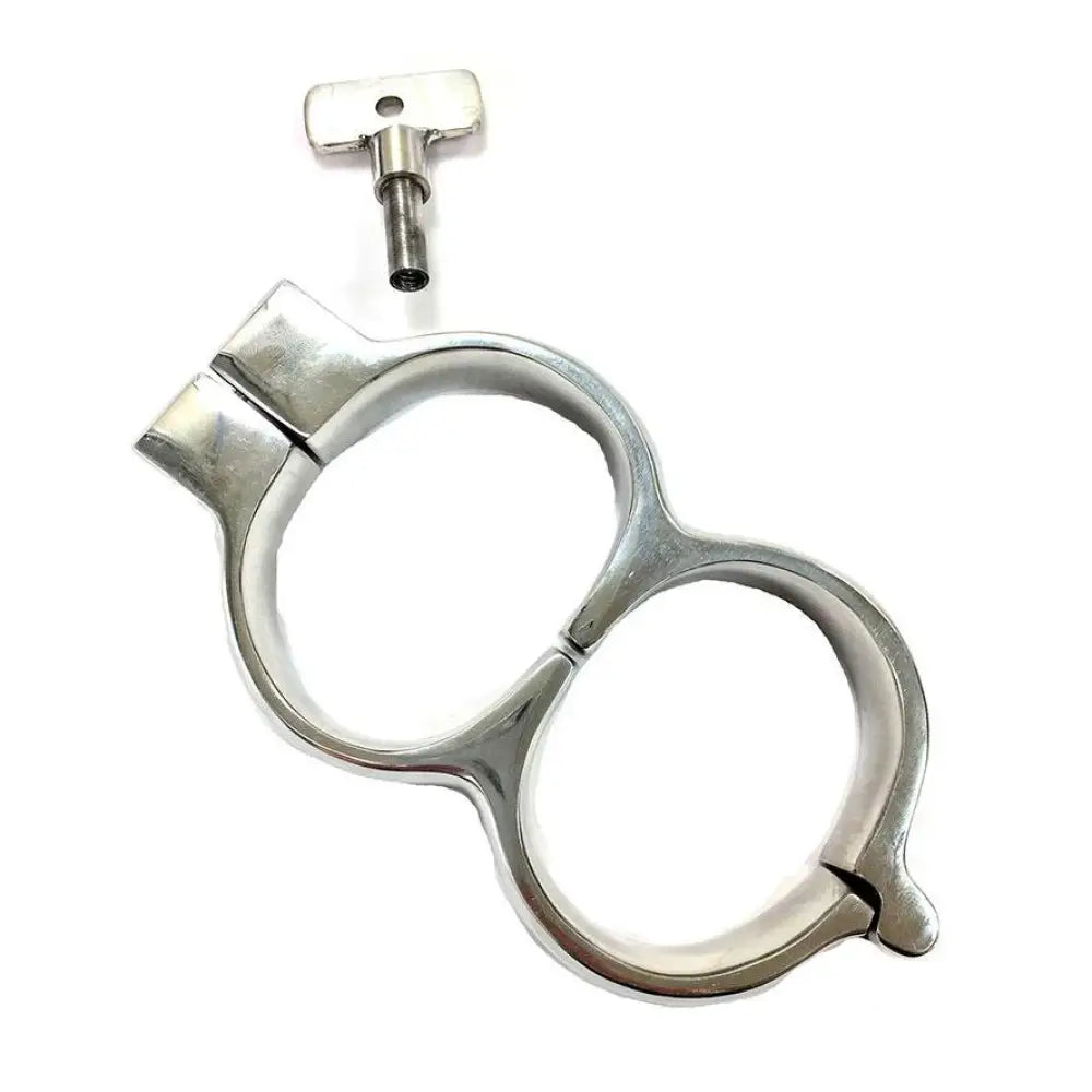 Rouge Garments Stainless-steel Lockable Wrist Cuffs for Bdsm Couples - Peaches and Screams