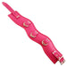 Rouge Garments Wide Pink Leather Padded Posture Collar With D-rings - Peaches and Screams