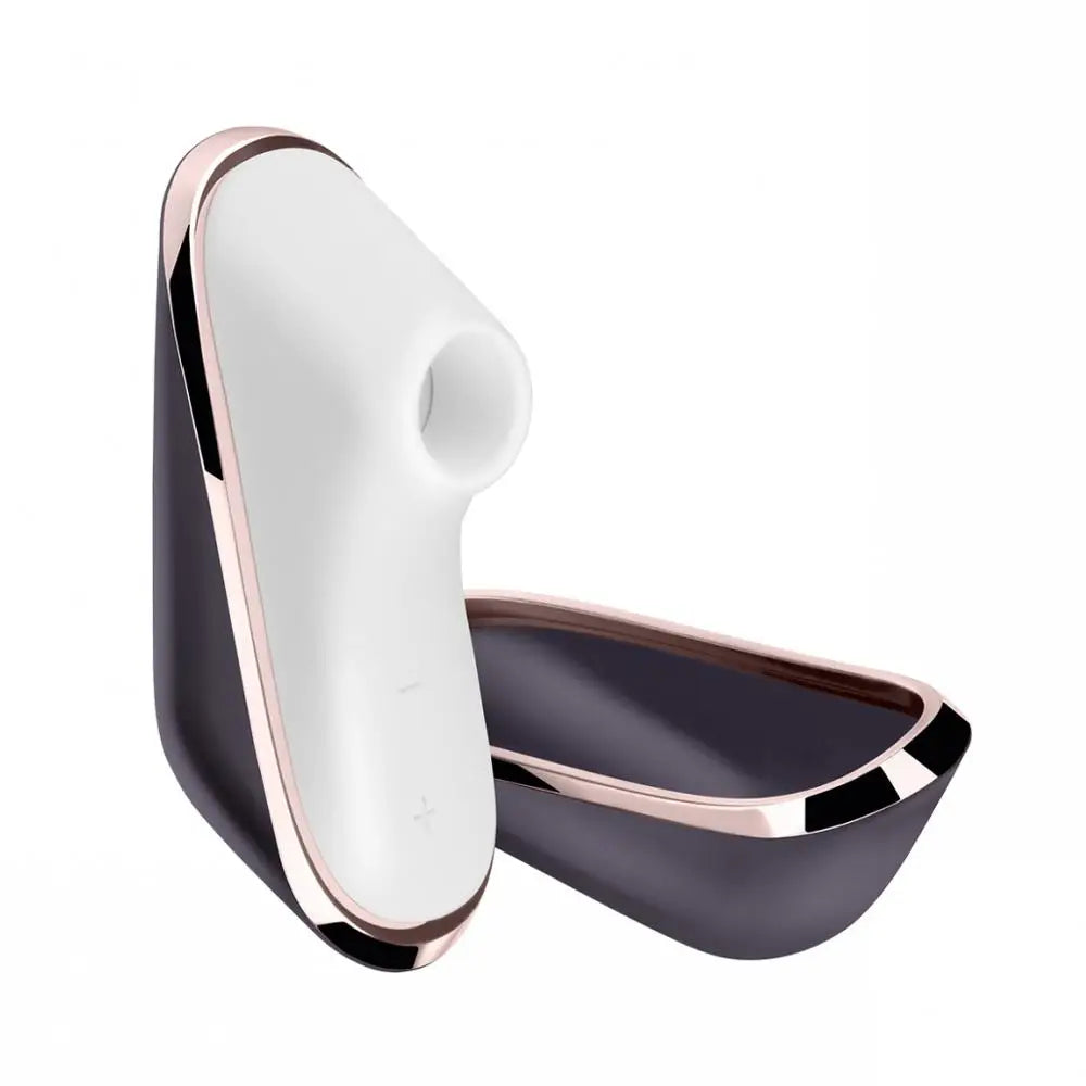 Satisfyer Pro Black White And Gold Waterproof Clitoral Vibrator - Peaches and Screams