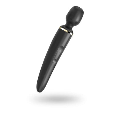 Satisfyer Pro Silicone Black Rechargeable Multi-speed Magic Wand Massager - Peaches and Screams