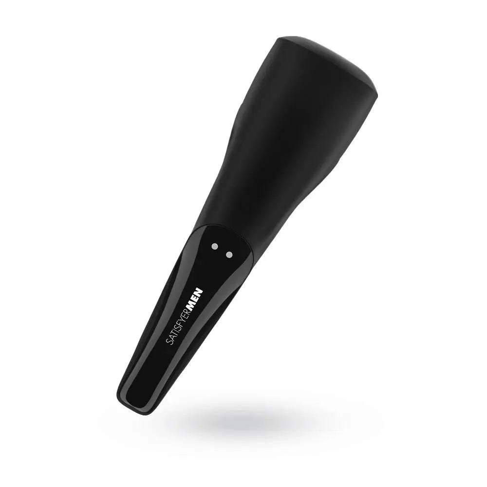 Satisfyer Pro Silicone Black Rechargeable Vibrating Wand Masturbator - Peaches and Screams