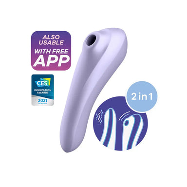 Satisfyer Pro Silicone Purple Rechargeable Clitoral Vibrator With 11-settings - Peaches and Screams