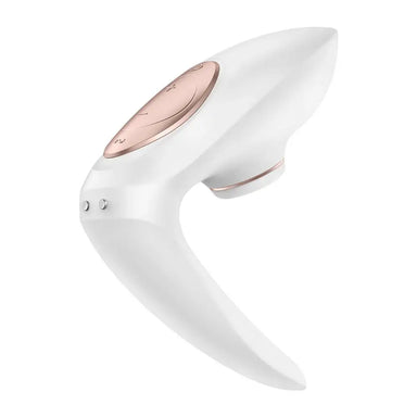 Satisfyer Pro Silicone White 10 - speed Waterproof Rechargeable Vibrator - Peaches and Screams