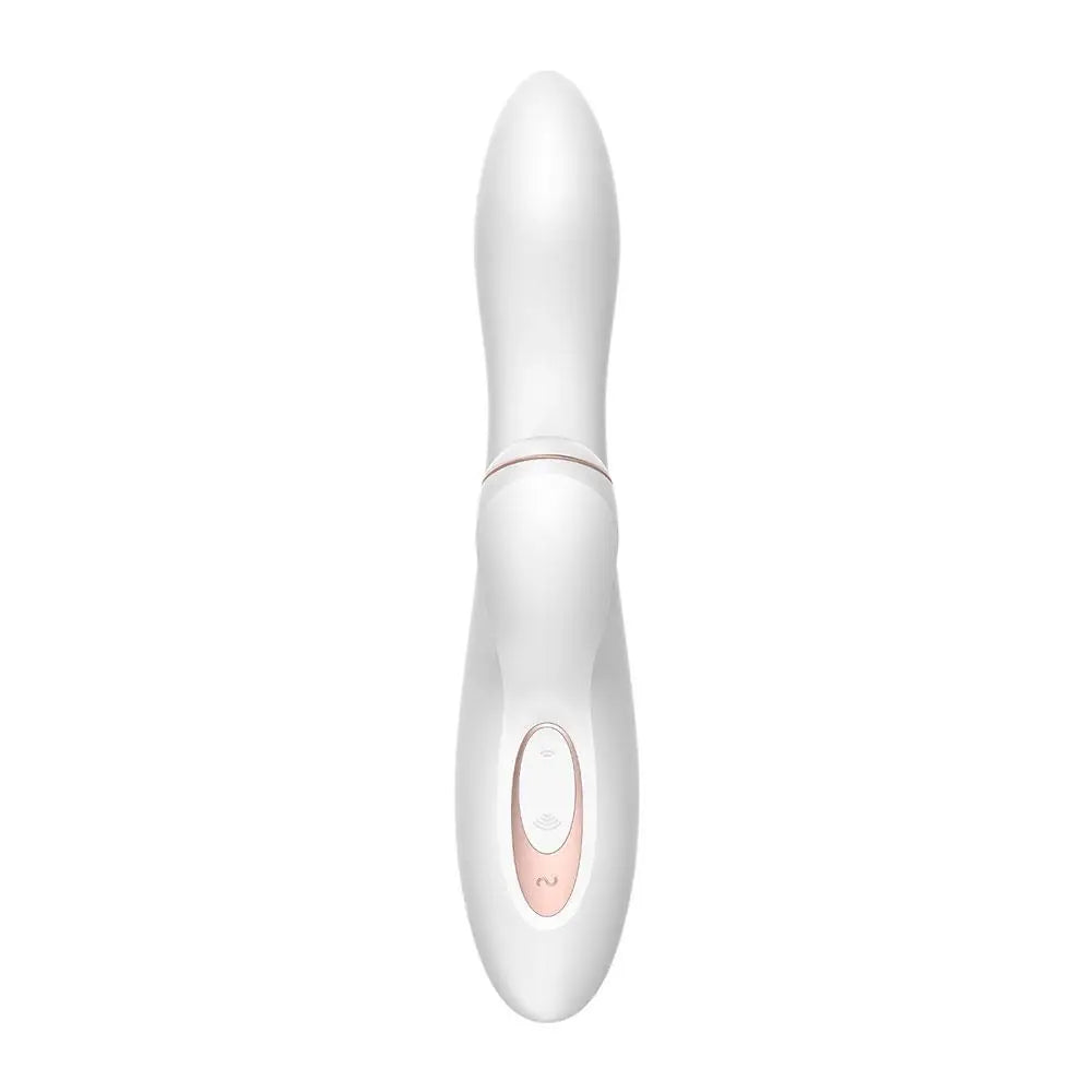 Satisfyer Pro Silicone White Classic Rechargeable Rabbit Vibrator - Peaches and Screams