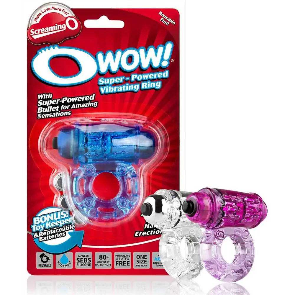 Screaming o Silicone Blue Multi Speed Vibrating Cock Ring - Peaches and Screams