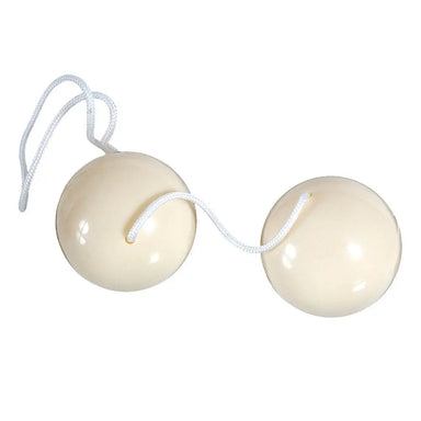 Seven Creations Latex White Duo Orgasm Balls For Her - Peaches and Screams
