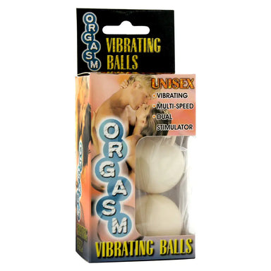 Seven Creations White Vibrating Orgasm Duo Balls - Peaches and Screams