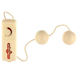 Seven creations white vibrating orgasm duo balls - peaches and screams