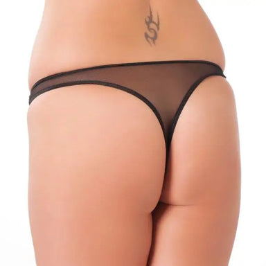 Sexy Black Wet Look Open Pearl G-string - Peaches and Screams