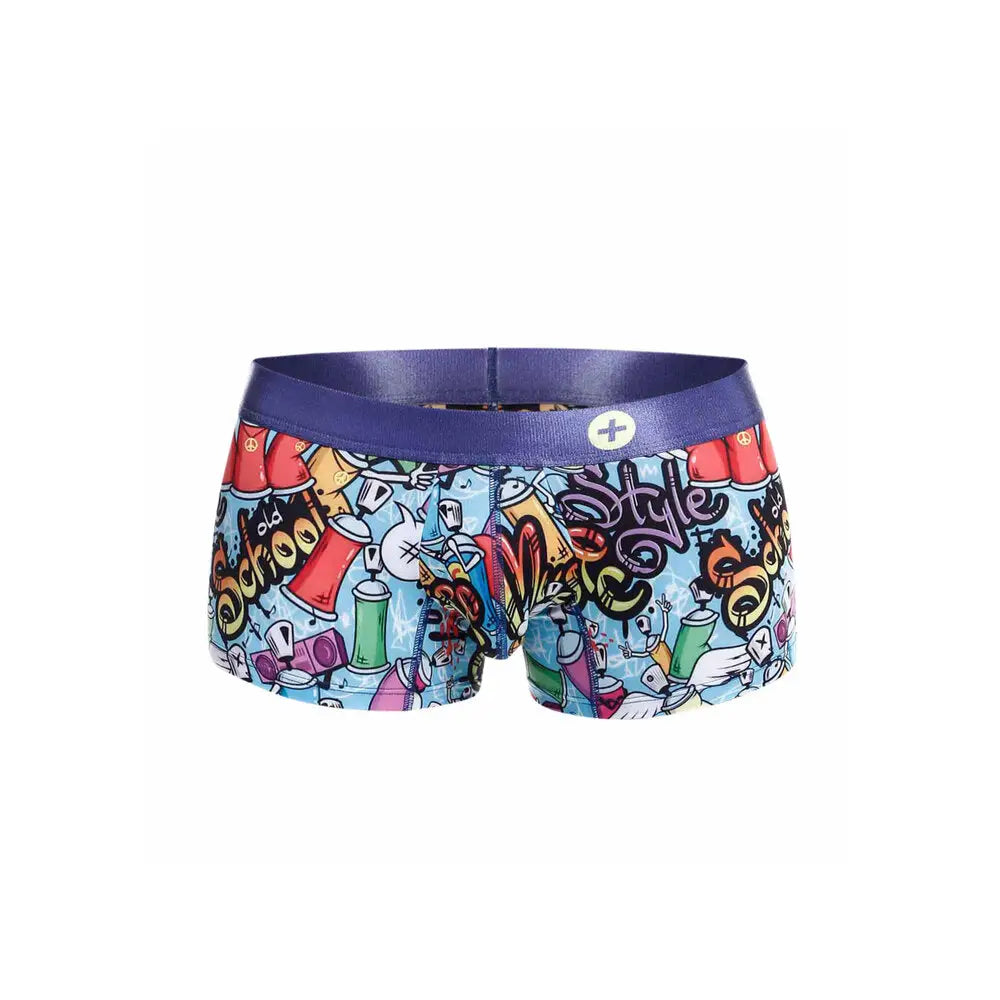 Sexy multi-colored male boxer with elastic waistline - small - peaches and screams