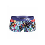 Sexy multi-colored male boxer with elastic waistline - small - peaches and screams