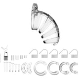 Shots 3.5 inch male clear chastity cage for him - peaches and screams