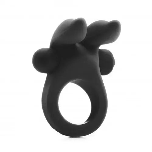 Shots Black Rabbit Cock Ring With Clit Stim - Peaches and Screams