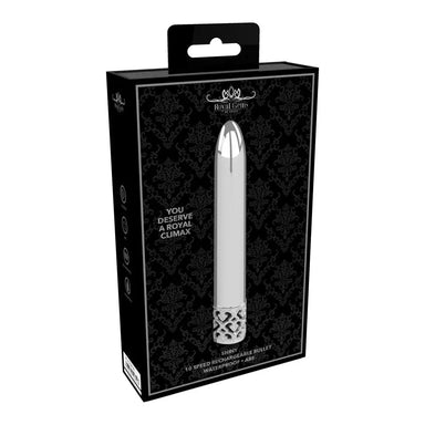 Shots Royal Gems Silver Rechargeable Mini Bullet Vibrator - Peaches and Screams