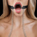 Shots Silicone Black O-ring Bondage Gag With Nipple Clamps - Peaches and Screams