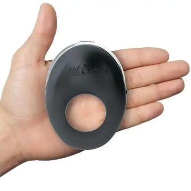 Silicone Black Waterproof Rechargeable Vibrating Cock Ring - Peaches and Screams
