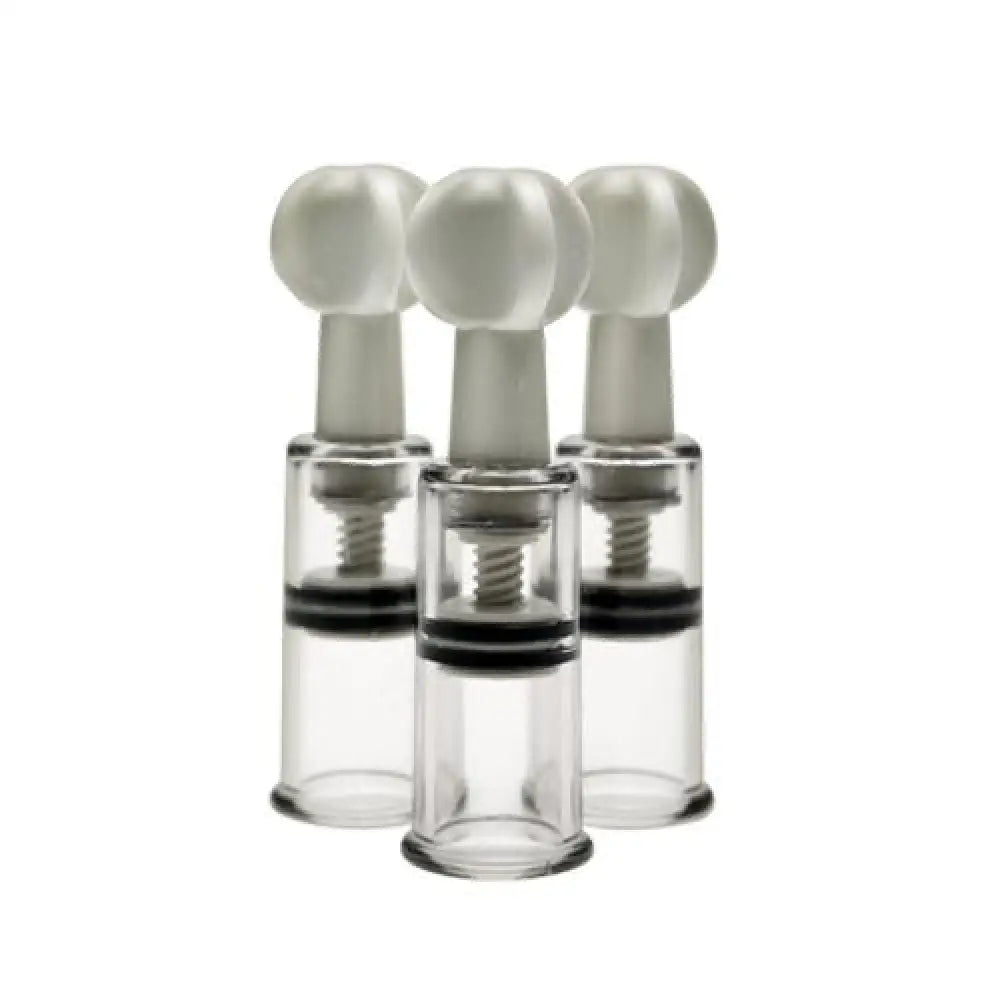 Size Matters Clear 3-piece Max Twist Clit and Nipple Sucker Set - Peaches and Screams